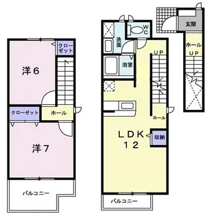 マオリッツ B棟【2階】の間取り