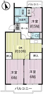 池之端ハイツ【2階】の間取り