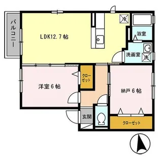 江坂ガーデンヒラノステージ【2階】の間取り