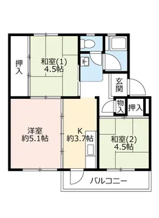 UR逆瀬川【2階】の間取り