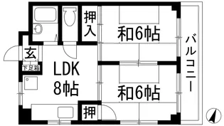 リーフ北野【4階】の間取り