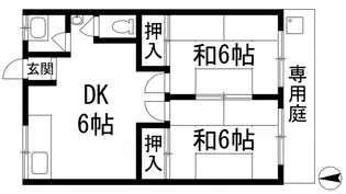 大地ハイツ【1階】の間取り