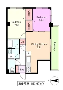 モン・ピエース【3階】の間取り