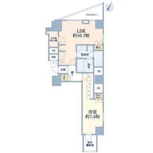 パークハウス牛込神楽坂【9階】の間取り