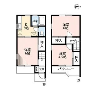 シャルム江戸川台B棟【2階】の間取り