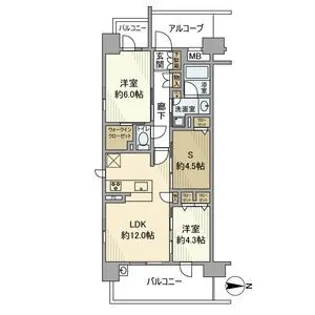 プレサンスロジェ名古屋駅NORTH FRONT【15階】の間取り