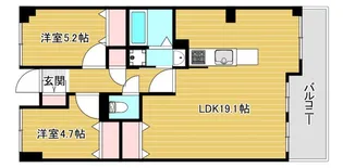 フロンティアタワー難波EAST【2階】の間取り