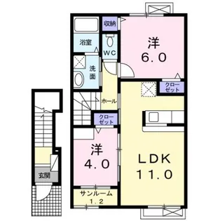 KMフリ デ【2階】の間取り