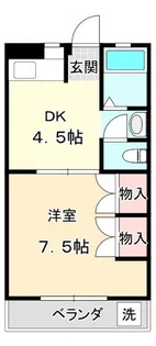 町屋ライフ B【5階】の間取り