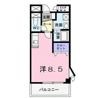 セルフィール AKAYAMA【3階】の間取り