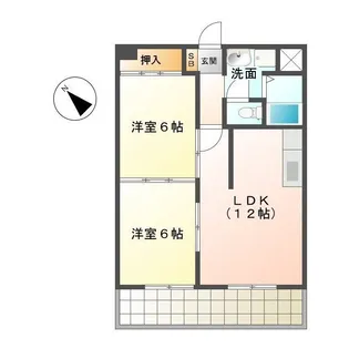 ユーズアーク【4階】の間取り