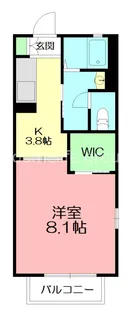 ヒュースロア【1階】の間取り