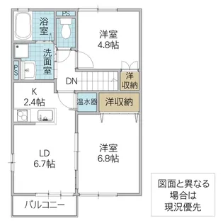 ラフィネドミール B【2階】の間取り