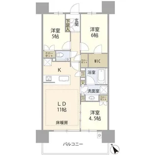 アネシア東京尾久【5階】の間取り