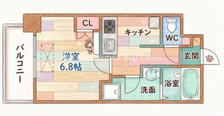 カスターニャ三国本町【6階】の間取り