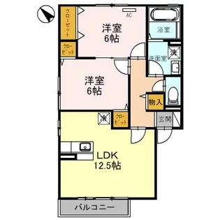 リビングタウン湖都が丘【2階】の間取り