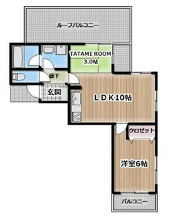 ローズマンション【4階】の間取り