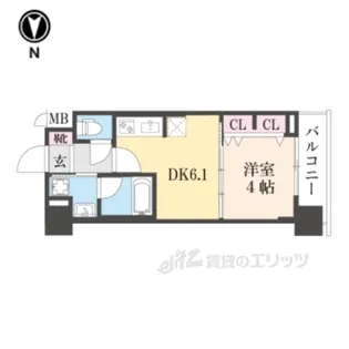 ベラジオ雅び烏丸十条2【2階】の間取り