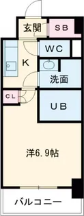 JMFResidence町田【6階】の間取り