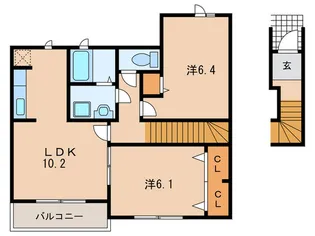 クラッセ参番館【2階】の間取り