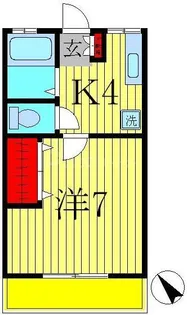 シティハイムハピネス【1階】の間取り