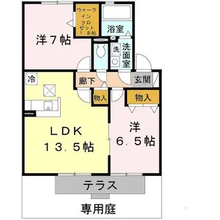 ロイヤルヴィレッジ C棟【1階】の間取り