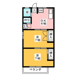 シティハイムみお【1階】の間取り
