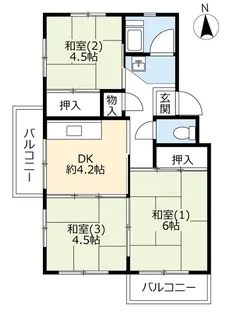 UR有野【5階】の間取り