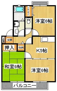 サニーコート田辺【2階】の間取り