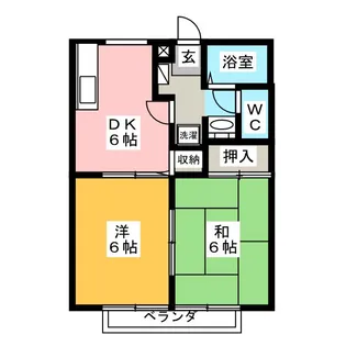 ヴィザヴィモンテB【2階】の間取り