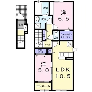 ワイレアII【2階】の間取り