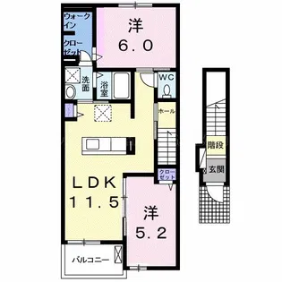 パラシオII【2階】の間取り