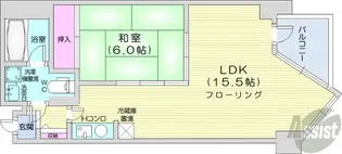 INOVE札幌資生館前【6階】の間取り