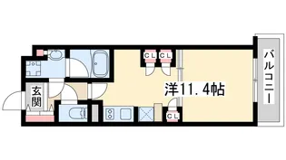 アパートメンツ江坂【10階】の間取り
