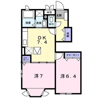 ラフレシールA【1階】の間取り