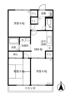 ピアコート【1階】の間取り
