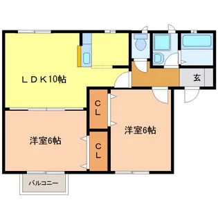 アセラIIA【2階】の間取り