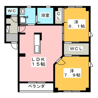 エミグランドウィル【2階】の間取り