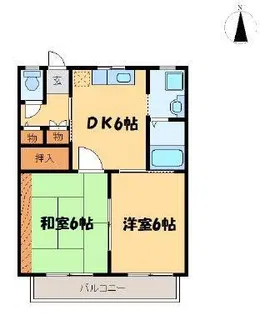 フレグランスタウン住吉 6番館【2階】の間取り