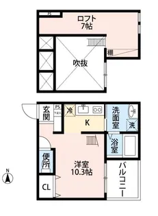 エルフパパ小本【2階】の間取り