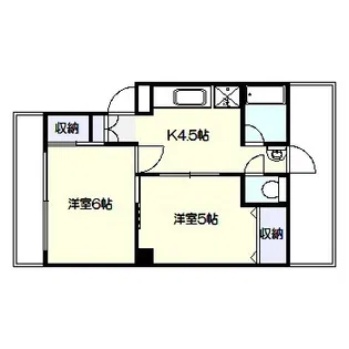 蒔田マンション【5階】の間取り