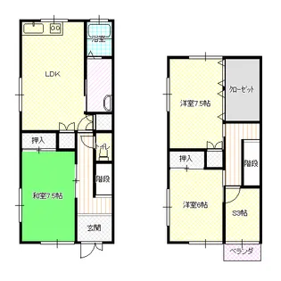 友浦コーポE【1階】の間取り