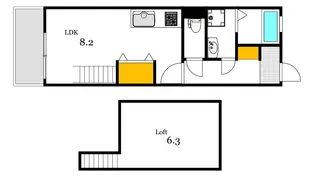 アメニティ江波【1階】の間取り