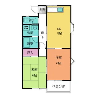 コーポボナール【2階】の間取り