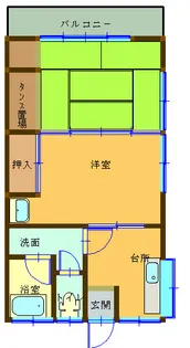 平山アパート C棟【2階】の間取り