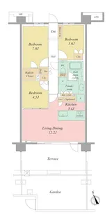 一条レジデンス西伊場(112)【1階】の間取り