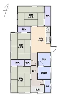 茨城県小美玉市上玉里【一戸建】の間取り