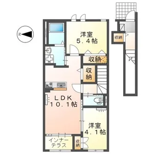 クレアシオン南【2階】の間取り