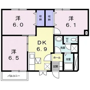 ソレアードI【1階】の間取り