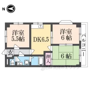 グレースコーポ東生駒【3階】の間取り